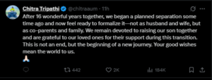 Chitra Tripathi Divorce.