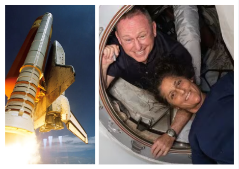 Sunita Williams And Butch Wilmore And A Symbolic Image.