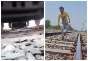 Reel On Railway Track