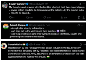 Cricketers On Pahalgam Attack.
