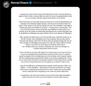 Neeraj Chopra.